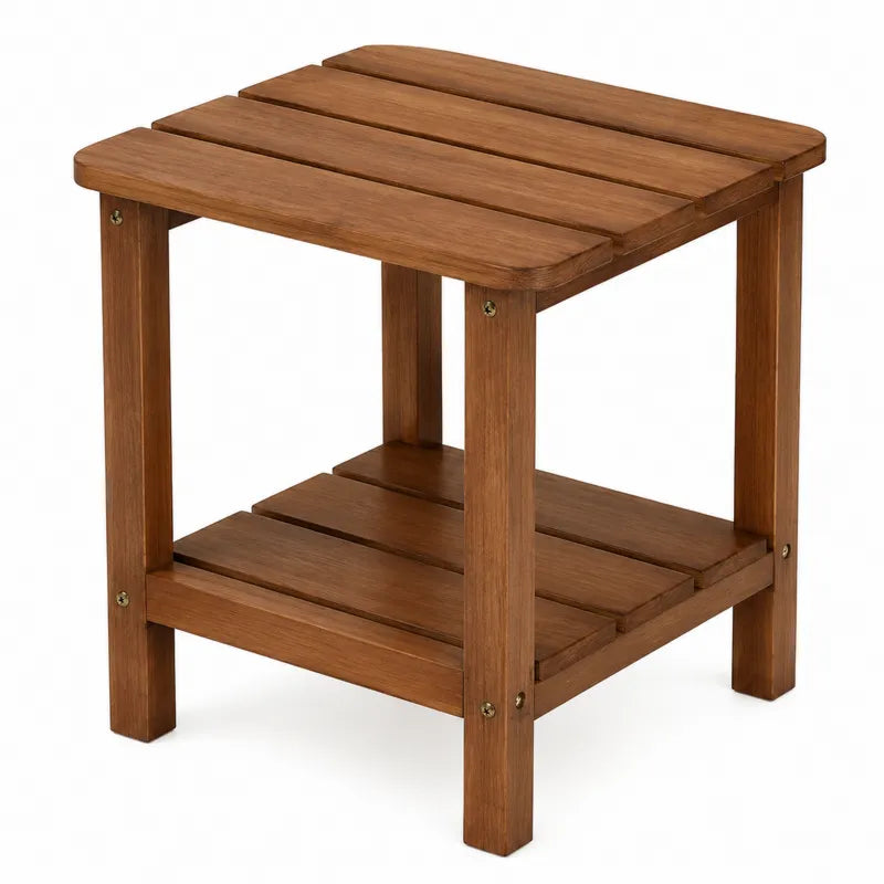Drewniany stolik ogrodowy z drewna akacjowego 50x50x45 cm brązowy