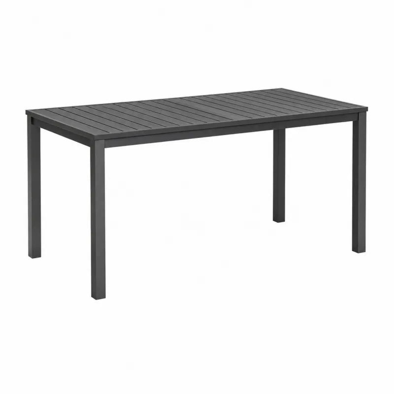 Stół zewnętrzny aluminiowy prostokątny antracytowy 180x90 cm