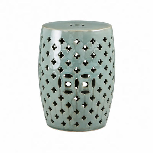 Ceramiczny stołek ażurowy zielony 45 cm